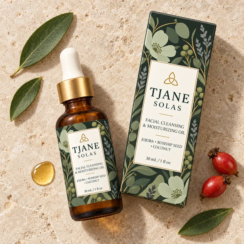 TJANE Solas bottle with rosehips and leaves